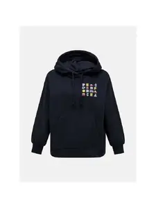 Sieviešu džemperis ar kapuci Peak Performance W Terry Graphic Hood, melns