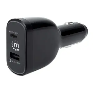 Manhattan Car Charger with USB-C Power Delivery 60W and USB-A Quick Charge 18W