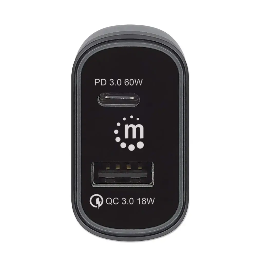 Manhattan automašīnas lādētājs USB-C 60W un USB-A 18W Photo 3