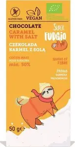 Super Fudgio Organic Caramel and Salt Chocolate 50g