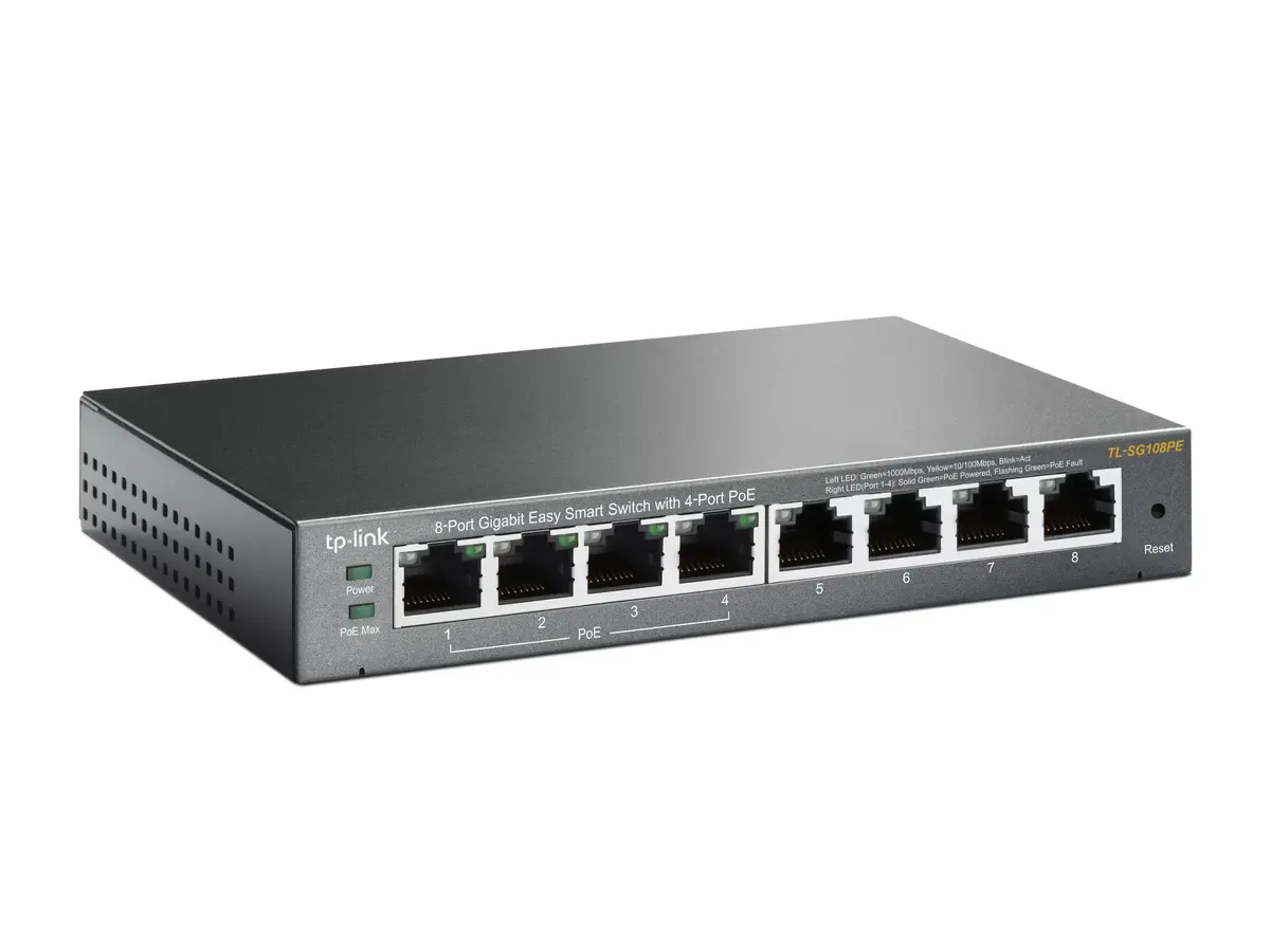 TP-Link TL-SG108PE 8 portu Gigabit Smart komutators ar PoE Photo 2