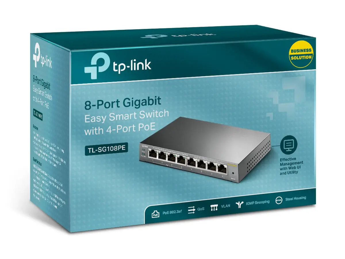 TP-Link TL-SG108PE 8 portu Gigabit Smart komutators ar PoE Photo 5