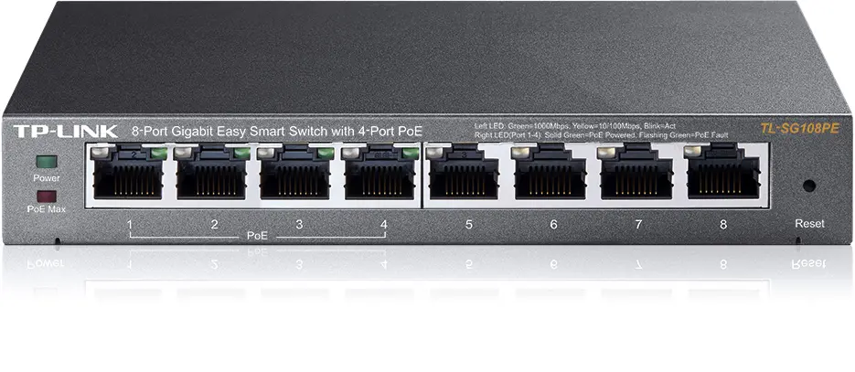 Управляемый коммутатор TP-Link TL-SG108PE с PoE Photo 6