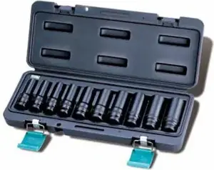 Набор ударных головок Honiton H4002, 1/2", 6-гранные, глубокие, 11-24 мм, 10 шт.