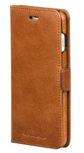 dbramante1928 Bernstorff Leather Flip Case for Apple iPhone 8/7/6 Plus, Dark Tan