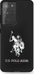 Чехол U.S. Polo Silicone Logo для Samsung Galaxy S21 Ultra G998, черный