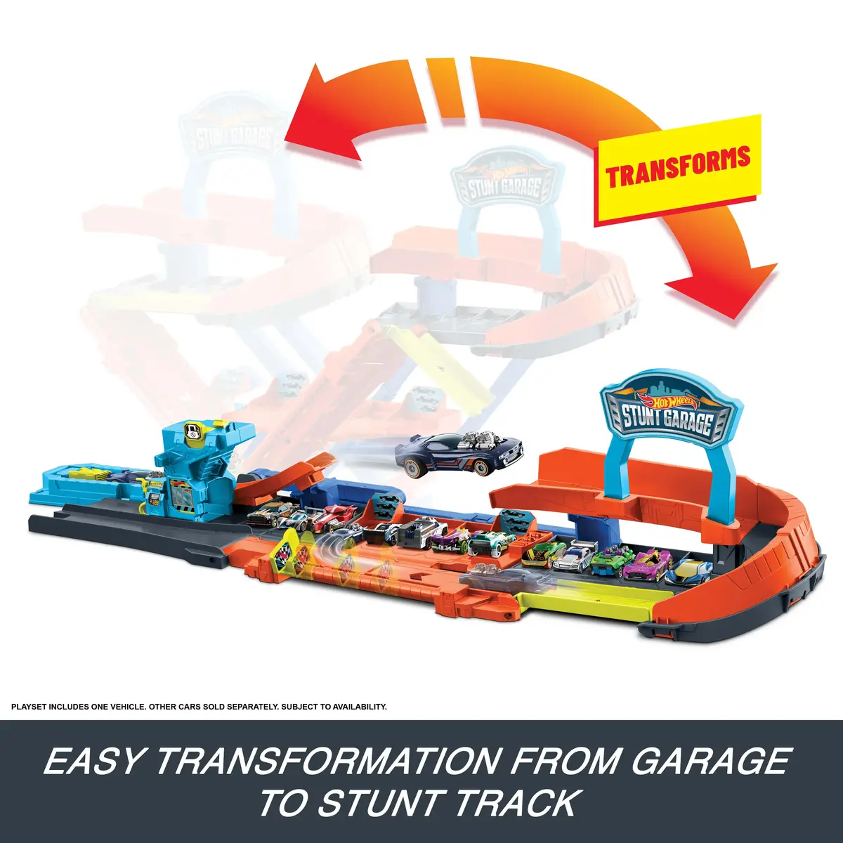 Игровой набор Hot Wheels City Transforming Stunt Garage Photo 8