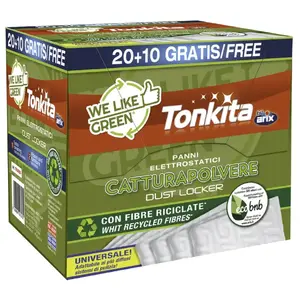 Tonkita We Like Green Floor Cleaning Cloth Refills, 30 Pieces