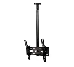 B-Tech BT8424-100/C Universal Flat Screen Ceiling Mount with Tilt, VESA 400, 1m Pole, Chrome