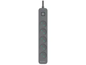 Tracer Super Line+ pagarinātājs, 1.5 m, 5 kontaktligzdas, grafīta krāsā