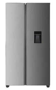 Bomann SBS 7367 Side-by-Side Refrigerator, 439 L, Freestanding, Stainless Steel