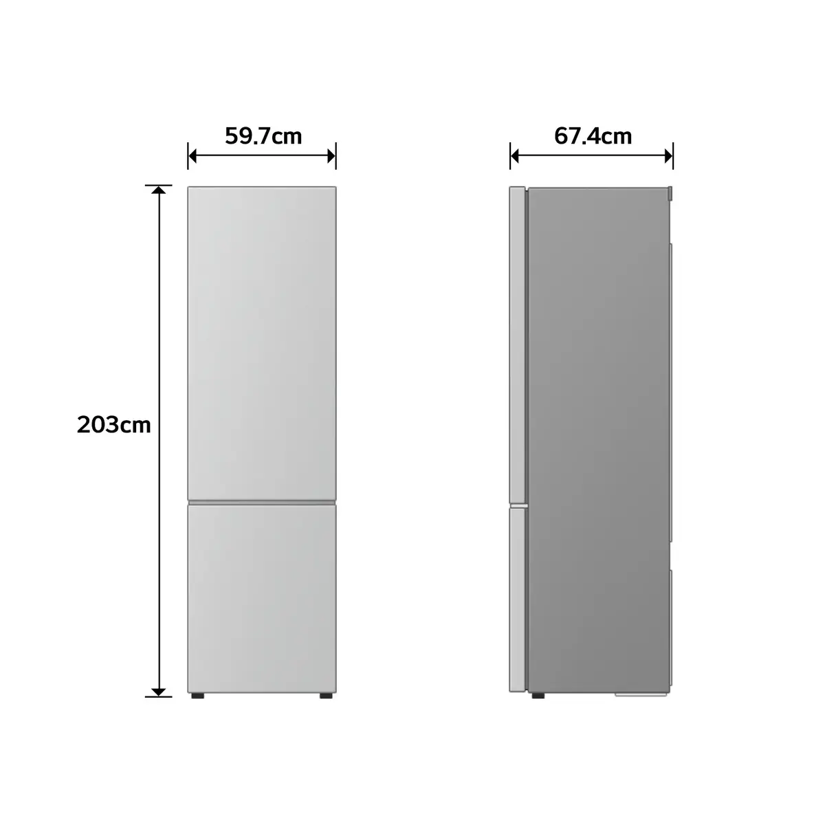 LG GBBSJ20DPY Freestanding Fridge Freezer Photo 3