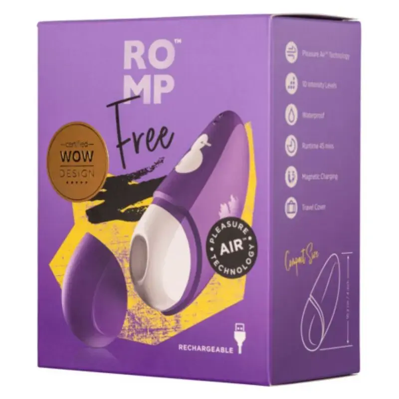 Клиторальный стимулятор ROMP Free — перезаряжаемый, фиолетовый Photo 9