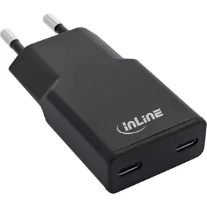 InLine 31590 USB-C GaN Charger, 30W, Dual USB-C, PD/PPS