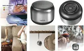 LogiLink SP0063H Bluetooth 5.1 TWS Portable Speaker, Dark Grey/Black, Hands-free Function, 10m Range