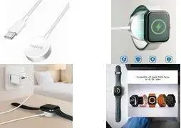 LogiLink PA0379 Induction Charging Cable for Apple Watch Series 0-10, White
