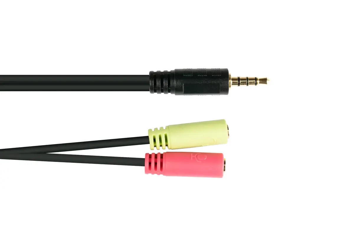 Alcasa AD-HS03 audio adaptera kabelis 3.5mm uz 2x3.5mm Photo 2
