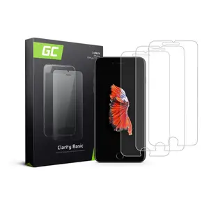 Green Cell Clarity Tempered Glass Screen Protector for Apple iPhone 6 Plus, 6S Plus, 7 Plus, 8 Plus, 3-Pack