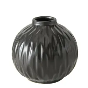 Boltze Zalina Vase, 9 cm height, black porcelain