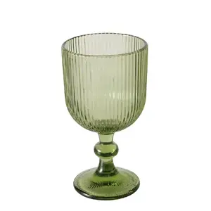 Boltze Rigano Wine Glass, 350 ml, Stemmed, Green Glass