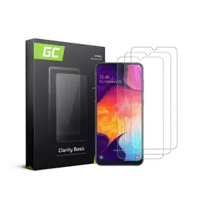 Green Cell Clarity Tempered Glass Screen Protector for Samsung Galaxy A50, 3-Pack