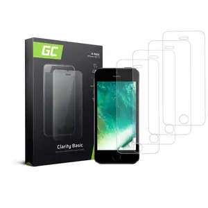 Green Cell Clarity Tempered Glass Screen Protector for Apple iPhone 5, 5S, 5C, SE, 4-Pack