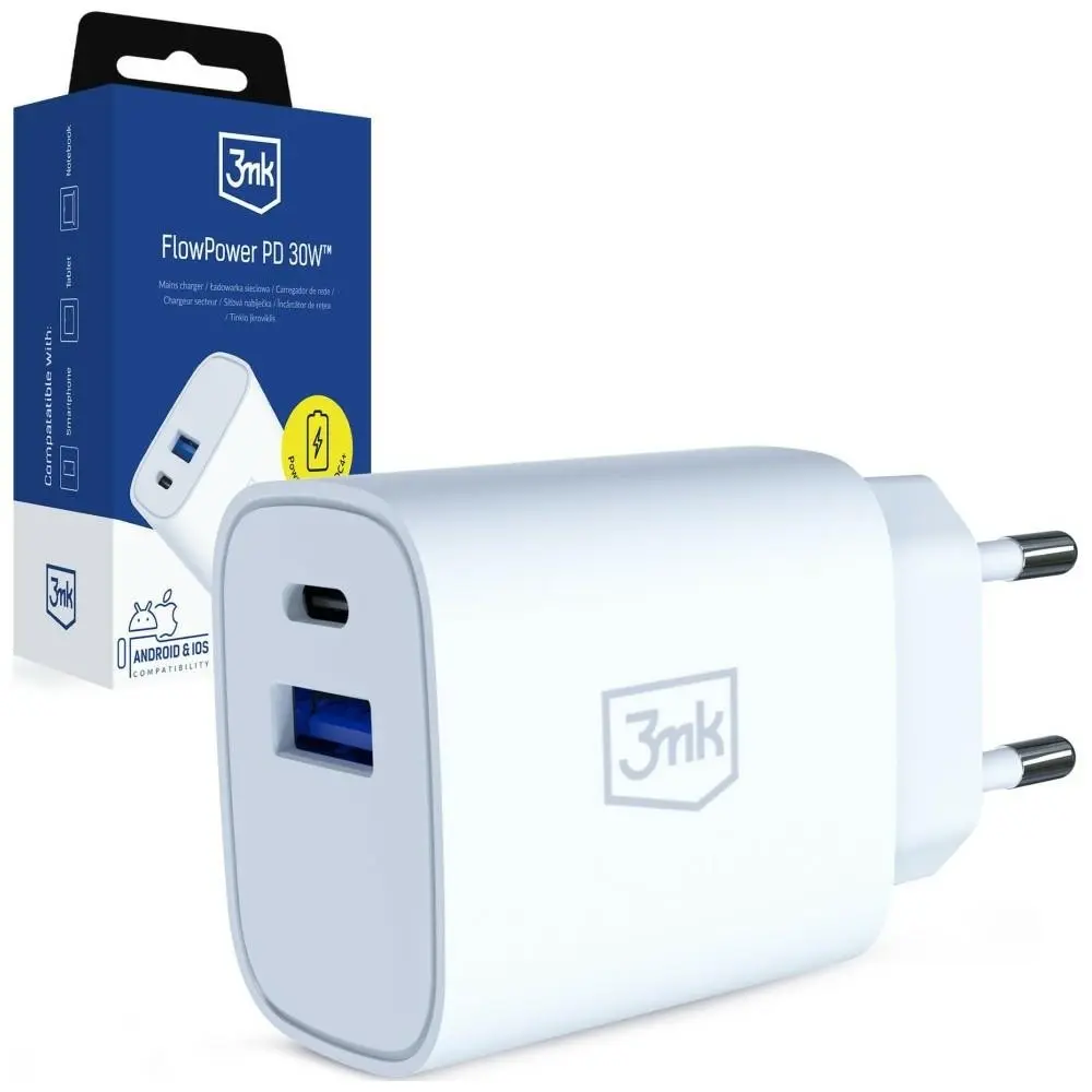 3MK FlowPower 30W sienas lādētājs ar