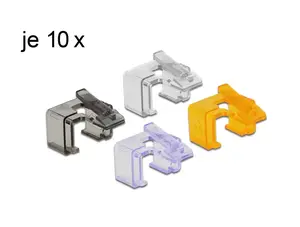 Набор зажимов для кабеля DeLOCK 86422 RJ45, разноцветные, 40 штук