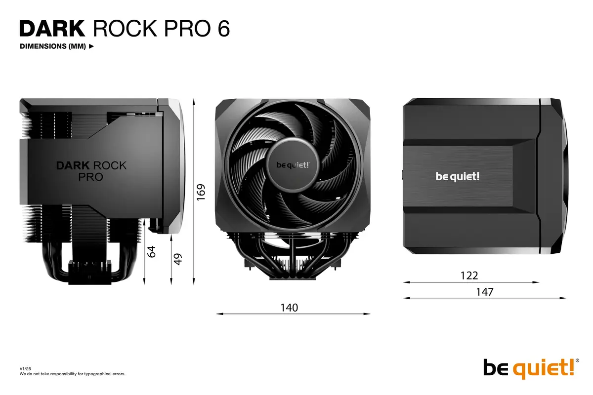 be quiet! Dark Rock Pro 6 procesora dzesētājs Photo 6