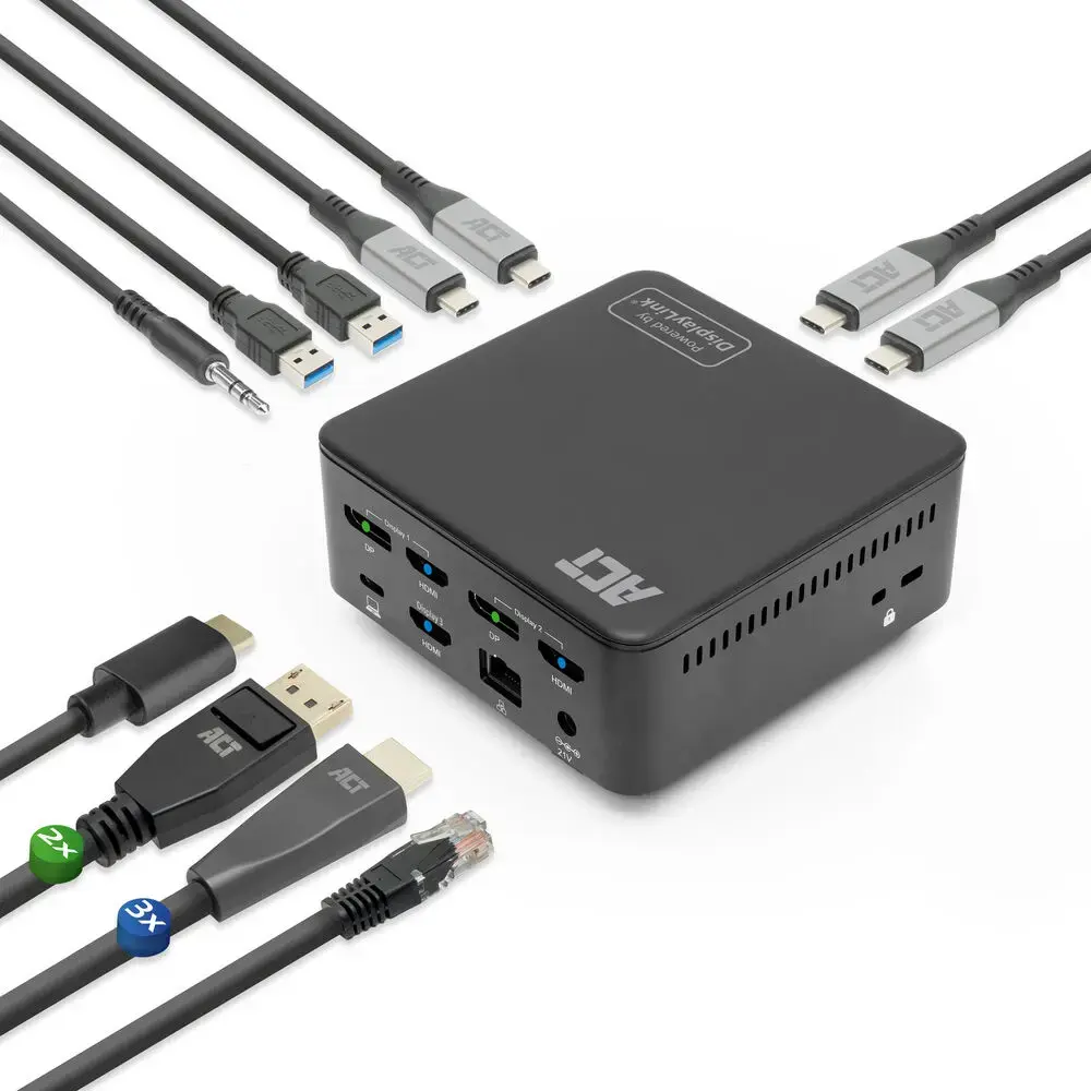 ACT universālā USB-C dokstacija 4K AC7148 Photo 2