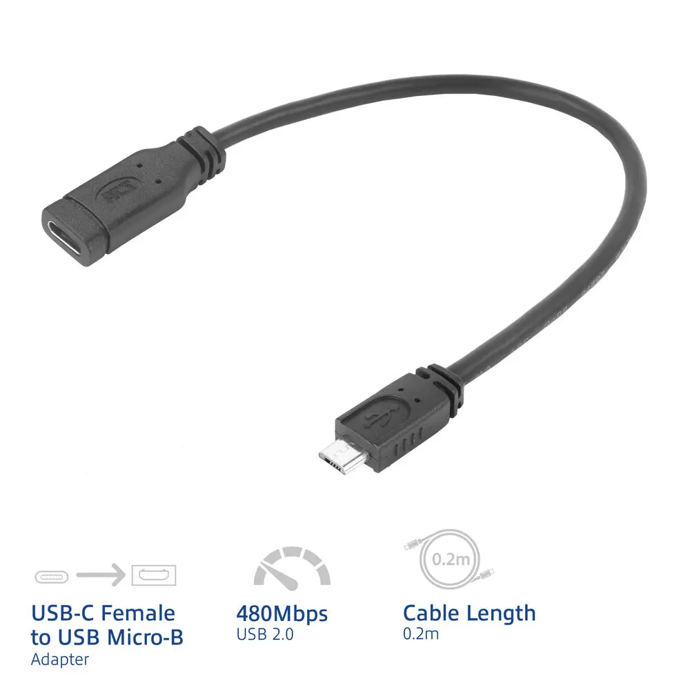 ACT AC7464 USB Type-C to Micro-USB Adapter Cable Photo 2