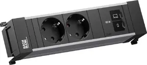 Сетевой блок Bachmann Power Frame, 2 розетки CEE 7/3, 1 порт USB-C 65 Вт, кабель 0,2 м