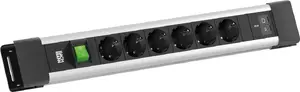 Сетевой фильтр Bachmann CONNECTUS 6xCEE7/3 с выключателем и зарядным устройством USB-C 45 Вт, кабель 2,0 м, серый