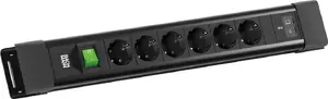 Сетевой фильтр Bachmann CONNECTUS 6xCEE 7/3 с выключателем и зарядным устройством USB-C 65 Вт, кабель 2,0 м, черный
