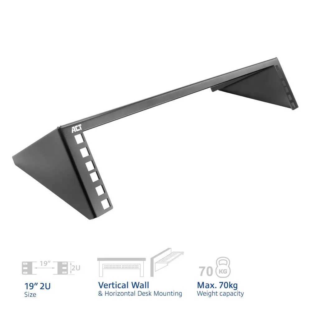 ACT FA2102 Vertical Wall Mounting Bracket 19" 2U Photo 2