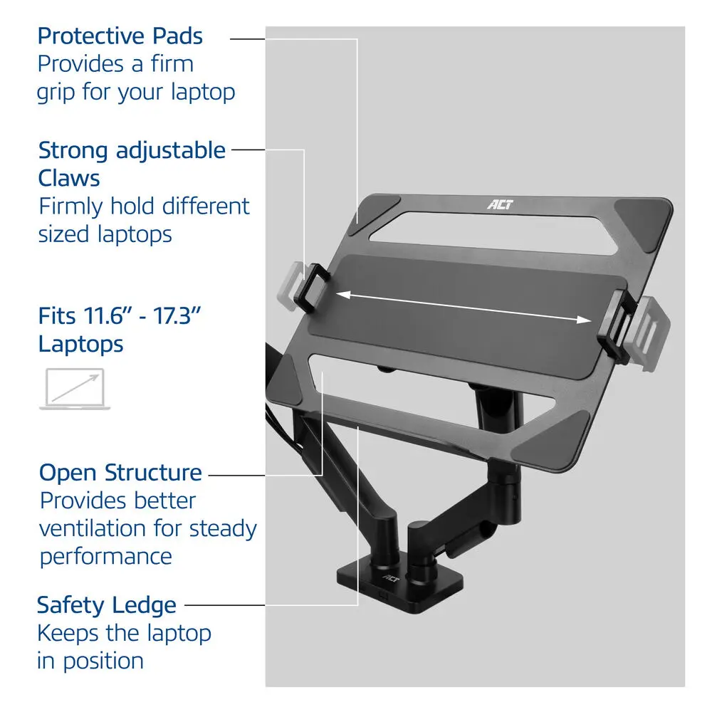 ACT AC8346 Universal Laptop Tray for Monitor Arms Photo 4
