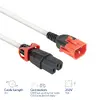 ACT Power Cord C14 to C15 Dual Locking 2m White PC3875 Photo 3