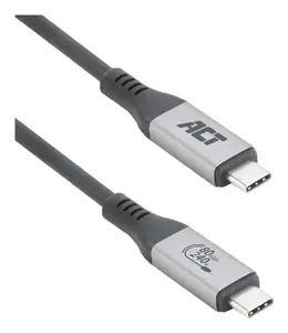 ACT USB4 Thunderbolt 5 Cable, 80Gbps, 240W, USB-C to USB-C, 1.5m, USB-IF Certified
