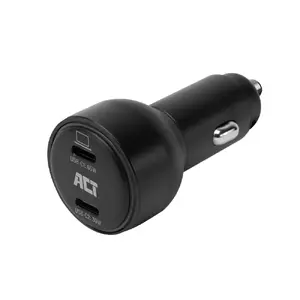 ACT AC2210 95W 2-Port USB-C Car Charger with Power Delivery, PPS, and GaNFast Technology