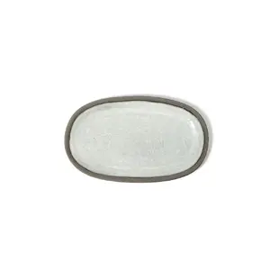 COMAS Laguna Serving Plate 27x16 cm, Grey Ceramic