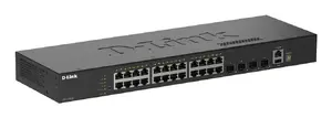 Управляемый стекируемый коммутатор D-Link, 24 порта Gigabit Ethernet и 4 порта 10G SFP+