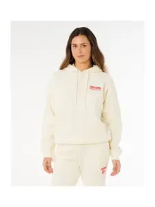 Sieviešu džemperis ar kapuci Rip Curl Surf Puff Heritage Hood bēšā krāsā