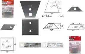 Сменные лезвия NT Cutter BZL11P, 6 штук