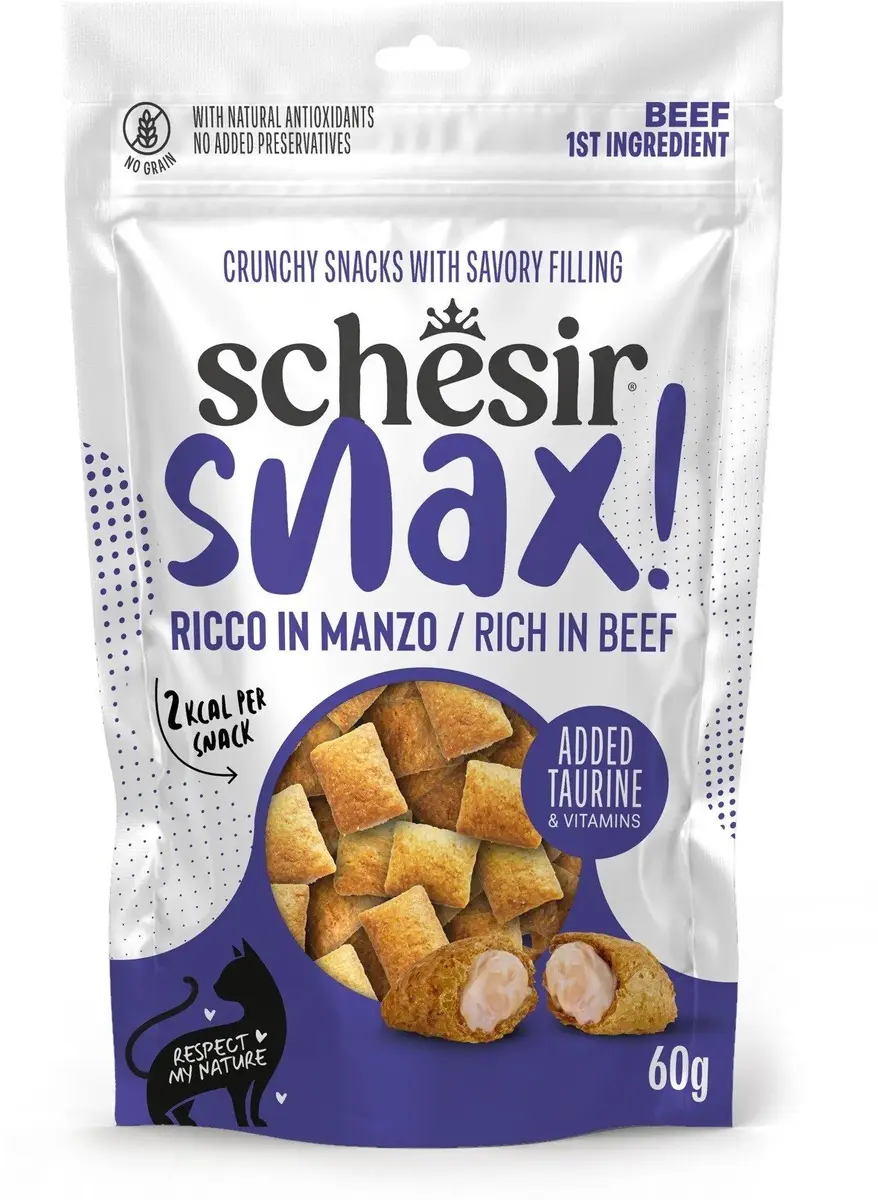 Schesir Snax kārums kaķiem ar liellopa
