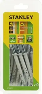 Stanley Expansion Wall Plug 8 x 80mm, 10 Pieces