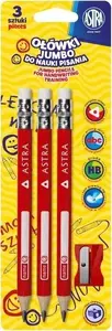 Карандаши для обучения письму Astra, 3 штуки с точилкой