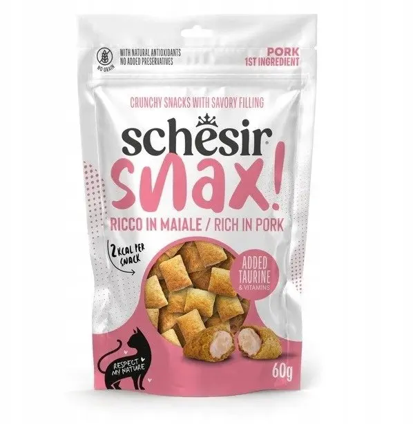 Schesir Snax kārums kaķiem ar cūkgaļas