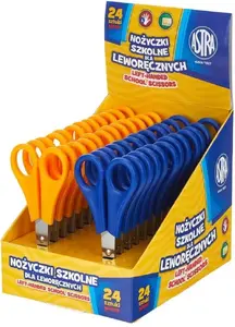 Astra School Scissors for Left-Handed Users, 24-Piece Set