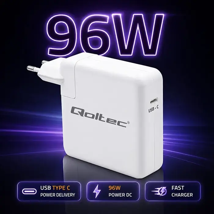 Qoltec 96W USB-C lādētājs 51783 Photo 2