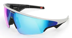 Google Oakley Meta viedbrilles, 32 GB, 12 MP kamera, Bluetooth, Wi-Fi 6, balts ietvars, zilas lēcas